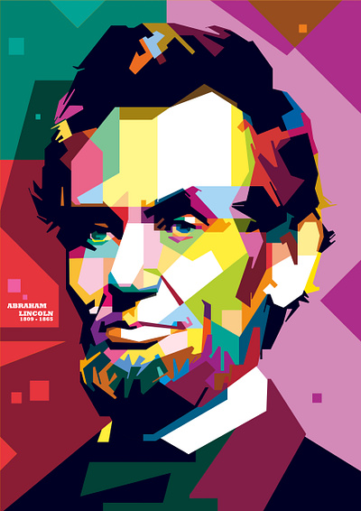 WPAP Abraham Lincoln design illustration illustration art illustration digital illustrations popart portrait vector vector illustration wpap