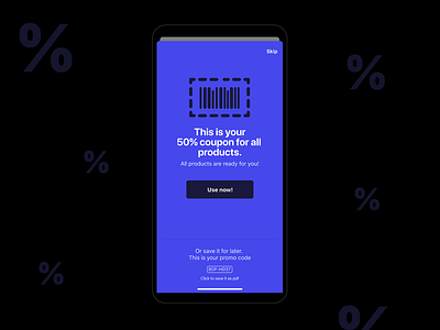 061 Coupon app app design black clean coupon coupons dailyui deal design ecommerce interface minimal saqle shop ui ux