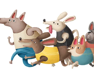 funny racers animals art cartoon art cartoon dogs design dog character dog clipart drawing funny dogs illustration puppy illustration