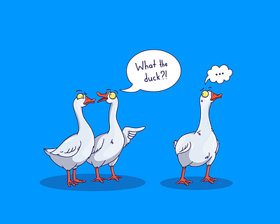 what the duck? animal animal art animals art bird character dribbble duck emotions funny graphic illustration vector