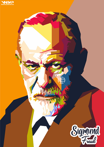 Sigmund Freud Popart art design digital freud illustration illustrations pop art popart portrait sigmund vector vector illustration wpap