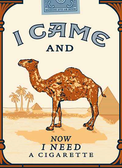 Unfiltered brand mashup branding camel cigarettes humor illustration parody