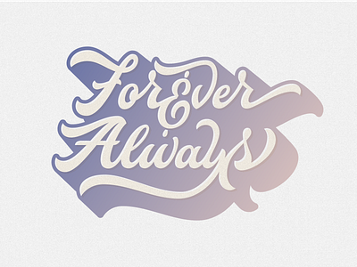 Forever&Always bezier curves hand lettering ipad pro lettering pen tool script vectornator