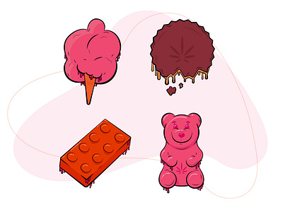 Edibles Illustrations candy edibles illustration illustrator cc