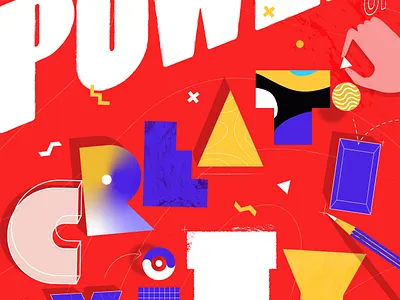 The Power of Creativity art artwork branding color colors concept creativity design illustration logo poster typography