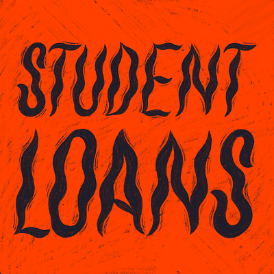 Student Loans broke debt hand lettering lettering loans money app spooky student loans