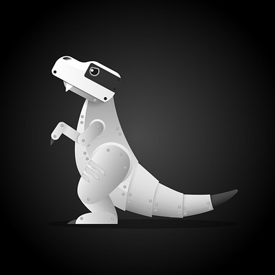 Robot-Rex character design dribbbleweeklywarmup illustration illustrator robot