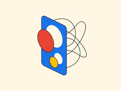 in-workings branding color daily doodle geometric illustration logo material phone ui vector