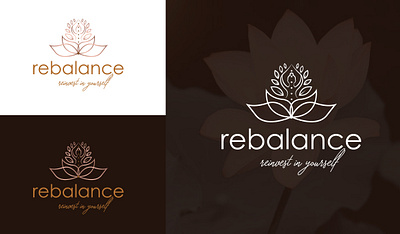 rebalance adobe beauty brand fiverr flat icon logo minimal minimalist nature yoga