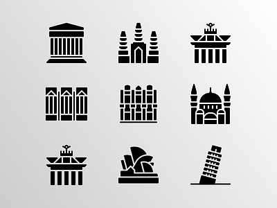 Tourist Attraction (Glyph) building creative design doodle historical hotspot icon icon artwork icon bundle icon set iconfinder identity illustration landmark monument national stock tourism tourist vector
