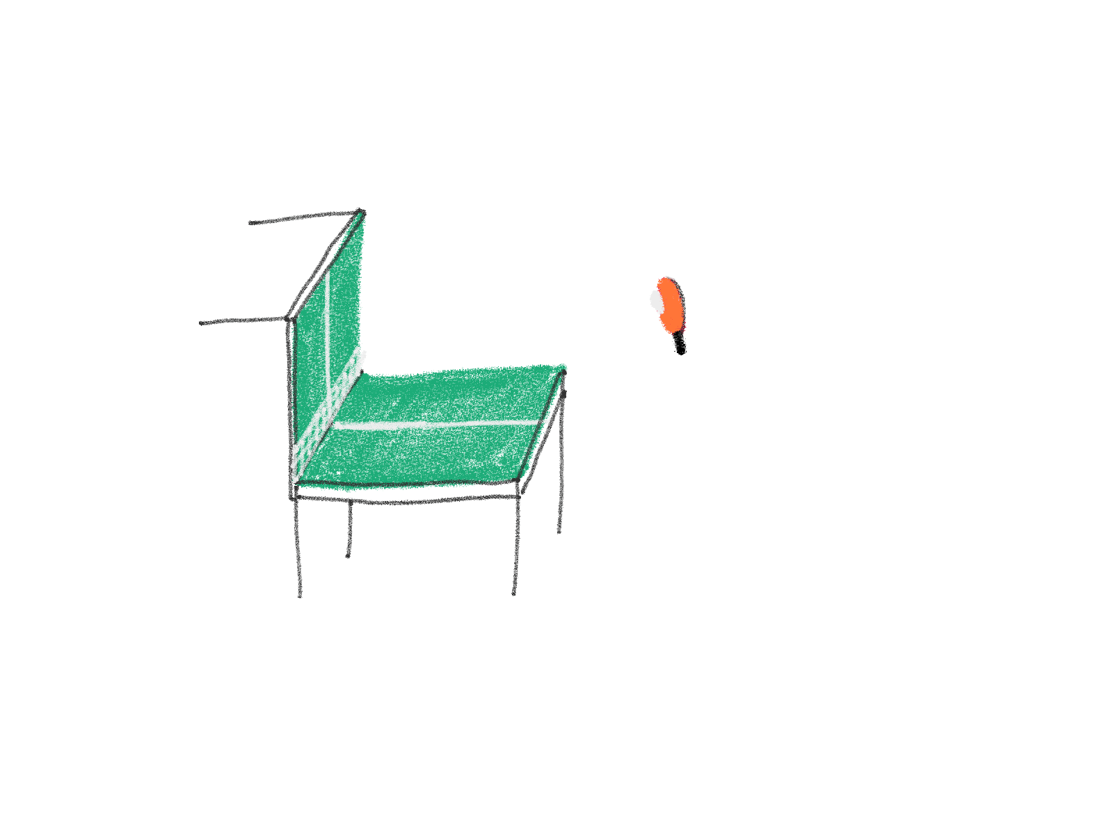 Lonely Pong animation ball bounce gif gif animated illustration pingpong tabletennis