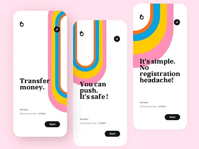 Yousend app screens. Arc. Landing app brand identity branding charts e commerce identity identity designer ios iphone landing page latest design trends mobile process product design