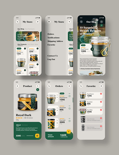 Royal Bee Honey store ui adobe xd app design brandig branding design illustration minimal ui ui design uidesign uiux uiuxdesign xd design xddailychallenge