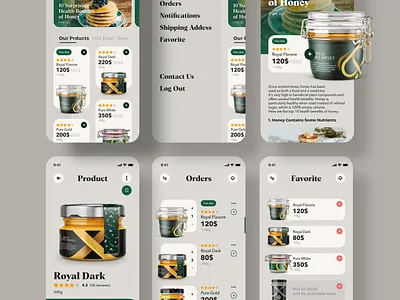 Hoyal Bee Honey store ui adobe xd brandig design design app honey bee ui illustration illustrator minimal ui ui design ui honey uidesign uiux ux xddailychallenge