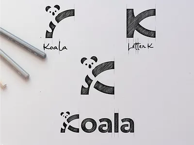 Koala Logo Design (SOLD OUT) animal brand branding design designer dual meaning garagephic studio graphic icon illustration inspiration k logo koala koala logo letter k logo negative space negative space logo vector