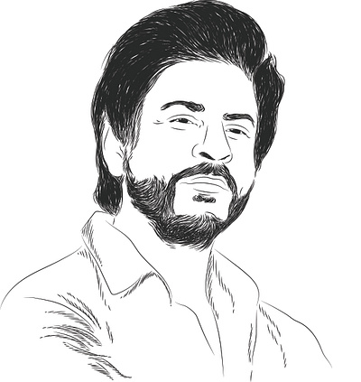 Shahrukh Khan birthday business illustration design digital art digital illustration graphic design illustration illustrator minimalist portrait vector