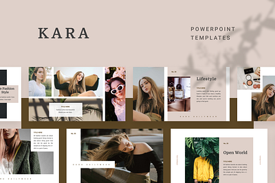 KARA Powerpoint Template deck elegant fashion google slide kara keynote pastle pitch powerpoint ppt pptx presentation presentation layout simple slide template