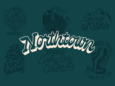 Northtown hand lettering handlettering logo retro design type typeface typogaphy vector vintage