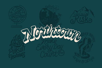 Northtown hand lettering handlettering logo retro design type typeface typogaphy vector vintage