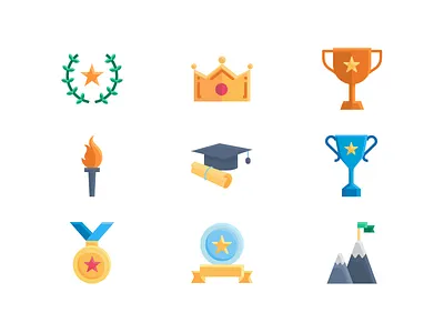 Award and Trophy awards icon icon design trophy