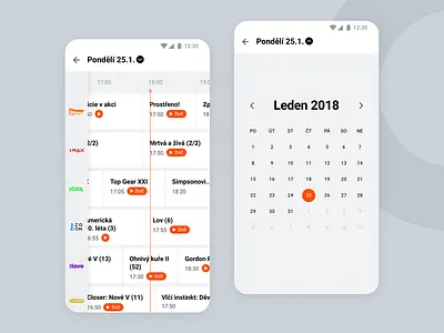 iPrima app - TV Schedule android app calendar clean flat schedule simple television tv tv show