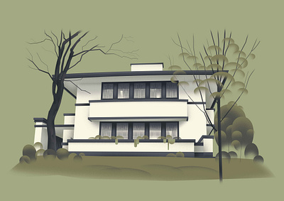 Kentucky – Reverend Jesse R. Zeigler House (1910) architecture art design home house illustration series