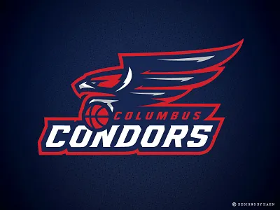 Columbus Condors Basketball Primary Logo basketball logo branding columbus condors condors logo sports tbl the basketball league