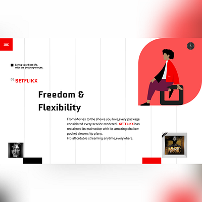 setflikx branding design illustration type ux vector web website