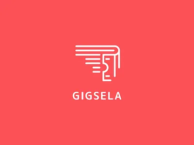 Gigsela app logo branding design flat illustration logo minimal vector