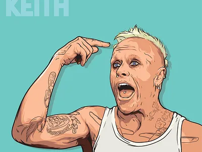 KEITH FLINT art design draw drawing illustration illustrator keith flint music prodigy vector арт вектор иллюстрация рисунок