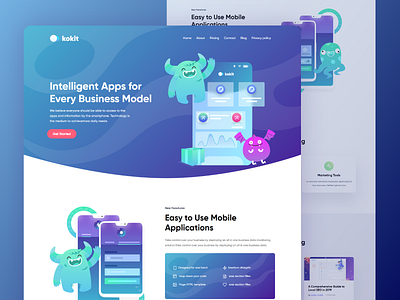 app page design agency branding company creabik creabik design creabik landing creabik logo freelancer gradient hire project themeforest ui web design