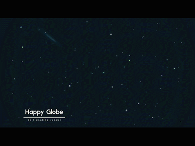 Globe - Cell shading test 2d 2d3d 3d art design illustration morocco