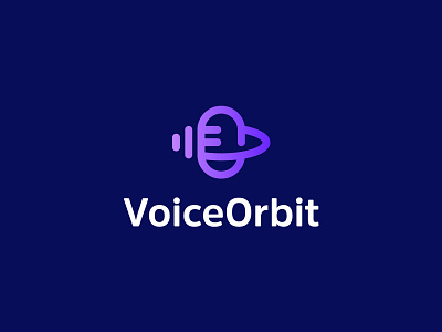 Voice Orbit logo brand identity design logo voice over