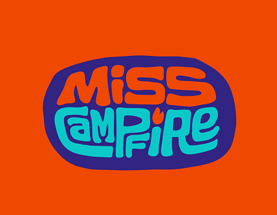 Miss Campfire campfire clientwork custom lettering customtype digitalart dj fire hand drawn handlettering logo designer logodesign logotype logotype designer procreate typography