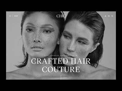 Chic Hair Design Concept design flat minimal ui web website