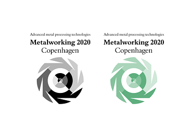 Metalworking 2020 design icon illustration logo typography