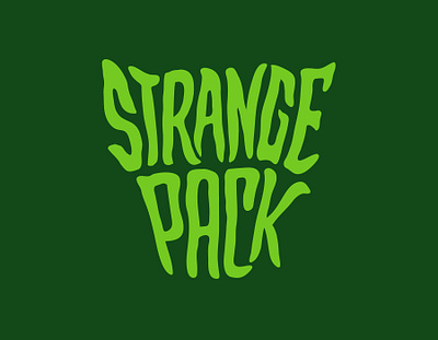 Strange Pack album art album cover custom lettering digitalart halloween hand drawn handlettering illustration lettering logo designer logotype procreate spooky typography