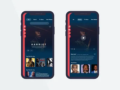 Tab bar movie app concept adobexd app bar daily 100 challenge dailyui design graphic design icon madewithadobexd movies movies app photography tab ui ux website xd