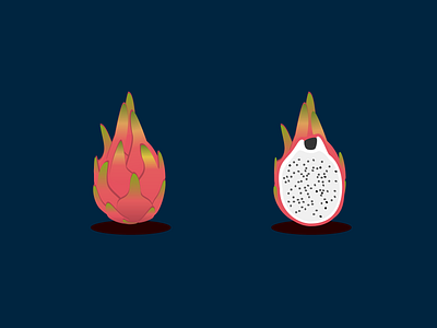 Dragonfruit asian food design dragon dragonfruit fruit fruit illustration fruits inktober inktober2019 vector