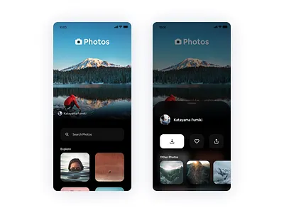 Photos App design iphone 11 photo photos screen splash ui uidesign unsplash userinterface ux wallpaper wallpapers