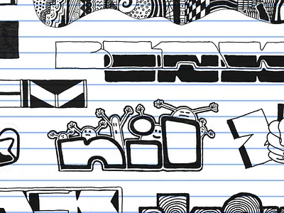 Black Ink 4 black black and white doodle ink lettering logo paper pen sketch