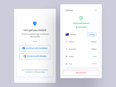 VPN app app mobile security ui ux vpn