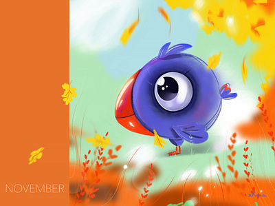 Character art autumn bird brush character character design colorful creative design illustraion illustration illustration art inspiration procreate procreate art