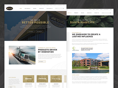 Commercial Vehicle Group | Website corporate gold truck trucking ui vehicle web design website