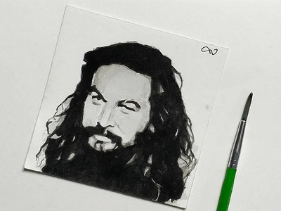 Jason Momoa hollywood aquaman watercolor