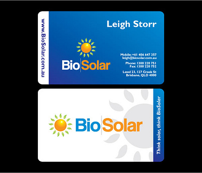 BioSolar branding business cards design logo vector