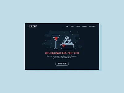 Halloween Event Landing Page Design daily ui dribbbleweeklywarmup halloween halloween party landing page landing page design minimalist spooky ui ui design uiux user experience user interface ux ux design web web app web design website website design