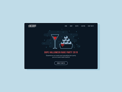 Halloween Event Landing Page Design daily ui dribbbleweeklywarmup halloween halloween party landing page landing page design minimalist spooky ui ui design uiux user experience user interface ux ux design web web app web design website website design