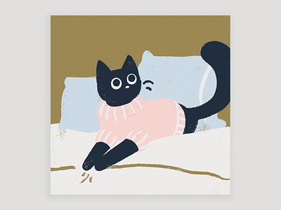 Sweater Weather black cat cat holiday holiday card pillow sweater winter