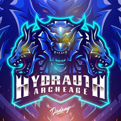 HYDRAUTH ESPORT LOGO art branding character design dragon esports esports logo gaming hydra illustration logo mascot mascot logo twitch vector youtube